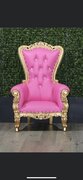 Kids Throne Chair (pink & gold)