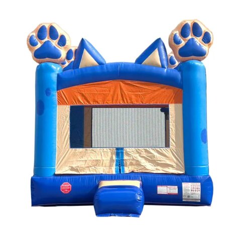 Blue Puppy Dog Paws Bounce House