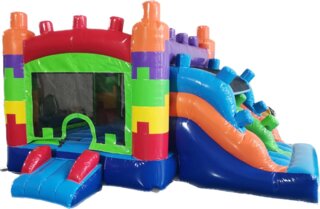 Mini Blocks Bounce House Slide (toddlers)