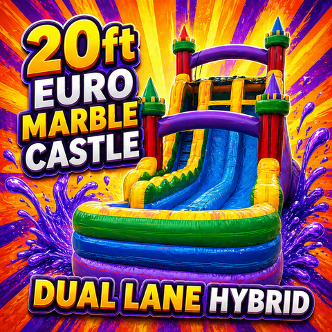 20ft Euro Marble Castle Dual Lane Hybrid 