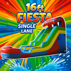 16ft Fiesta Single Lane Waterslide