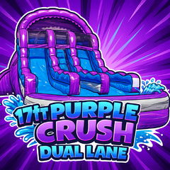 17ft Purple Crush Dual Lane Waterslide Rental