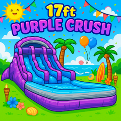 17ft Purple Crush Dual Lane Waterslide Rental