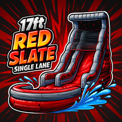 17ft Single Lane Red Slate Waterslide