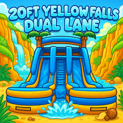 20ft Yellow Falls Dual Lane Dual Pool