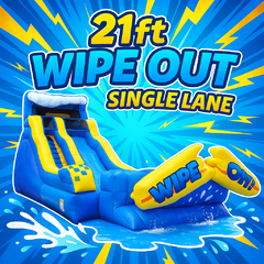 21ft WipeOut Single Lane Waterslide