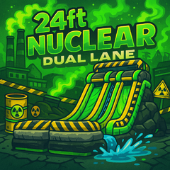 24ft Nuclear Double Lane Waterslide