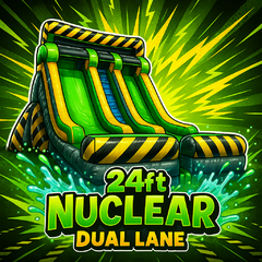 24ft Nuclear Double Lane Waterslide