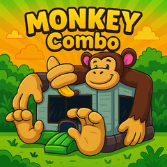 Monkey Bounce House Combo (DRY)