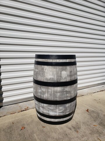 White Rustic Wine Barrel