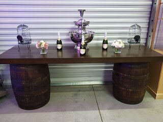 Rustic Wine Barrel Bar/Table