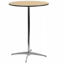 30' Round Wood Cocktail Table with 42'' Columns