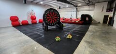 Human Foosball, Basketball Connect 4, Foot Darts, LumberJack Axe Throw, Giant Beer Pong and 6 Knockerballs
