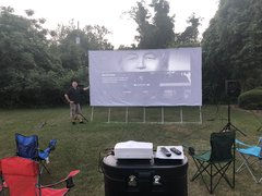 16’ Projection Screen with HD Optoma 1080p Projector, Sound System & Blu-Ray Player (WiFi)
