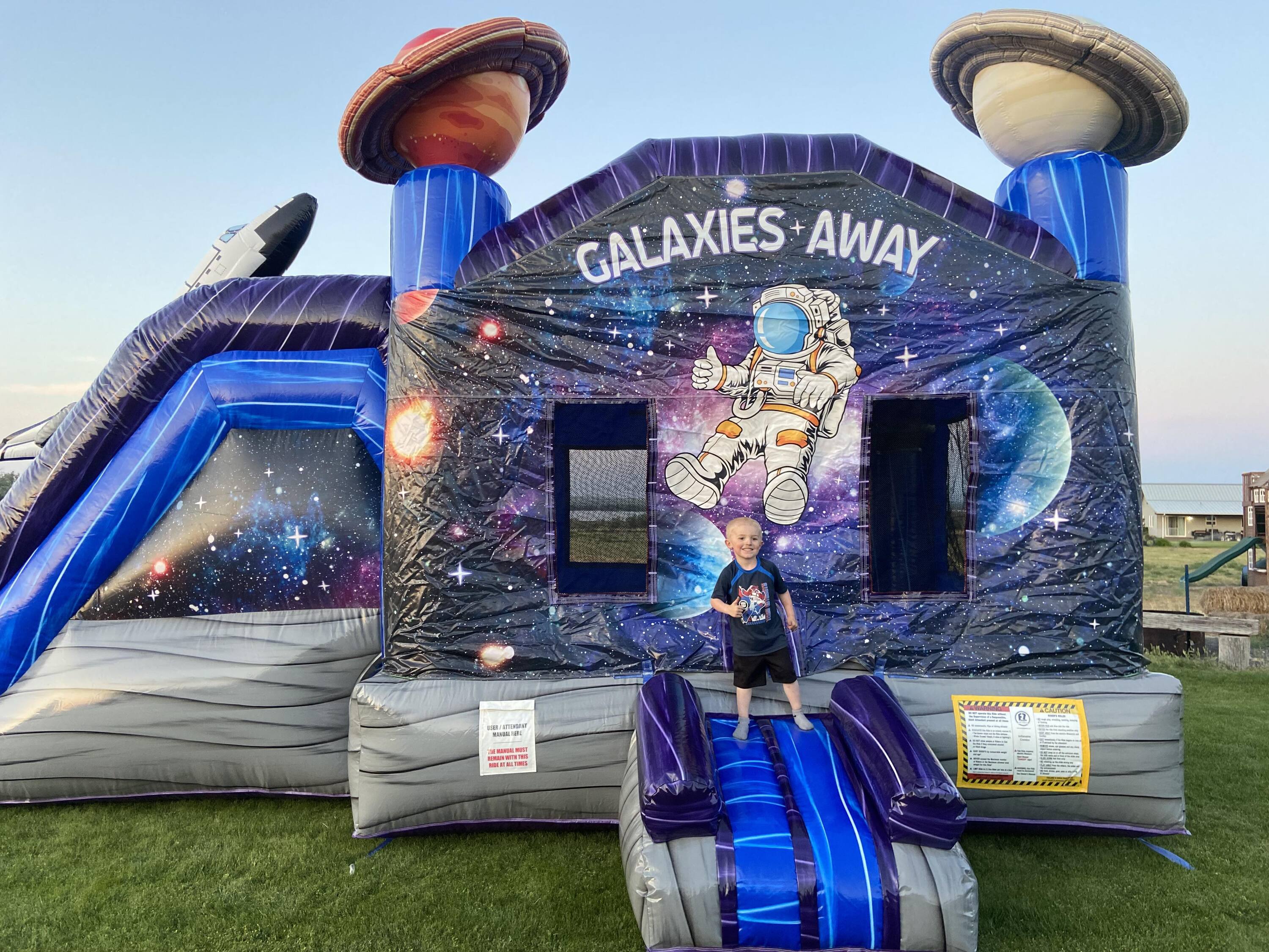 galaxy theme bounce house