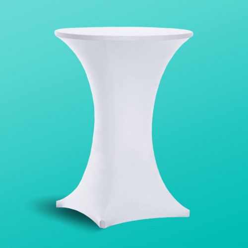 Cocktail Table with White Spandex Linen