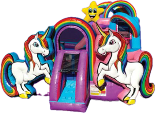 Unicorn KidZone Wet/Dry Combo Bounce House