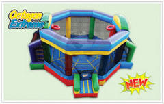 Bouncy boxing ring with hoops and goals octagon no.28 Bouncy boxing ring with hoops and goals octagon no.28