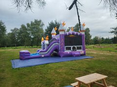 Wet or dry Bounce House with dual lane slide
