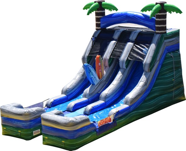 16ft Double Lane Slide Wet or Dry