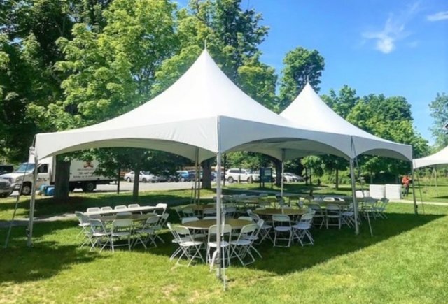 20x40 Tent, Tables (8 Circle), Chairs (80), Package