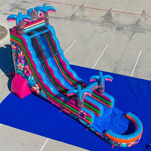 22 Ft Aloha Splash Single Lane Slide