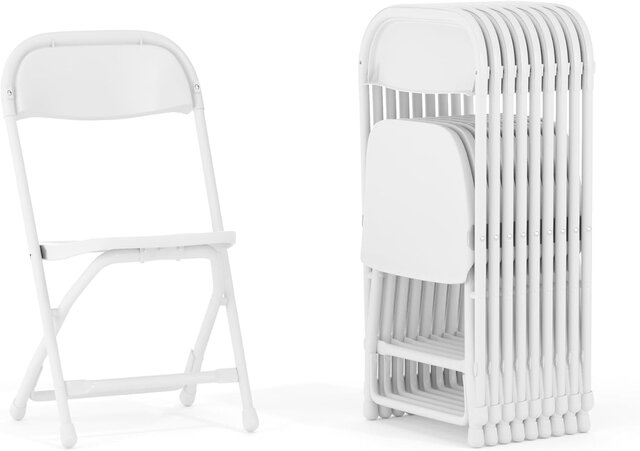 Children's White Folding Chairs