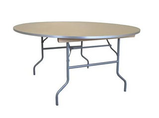 5ft Wood Circle Tables (Seats 8-10)