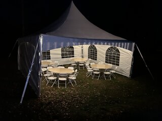 20x20 Tent, Tables (4 Circle), Chairs (40), Package