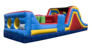 32ft Obstacle Course Multi Color 8.5ft Tall Slide Dry Only