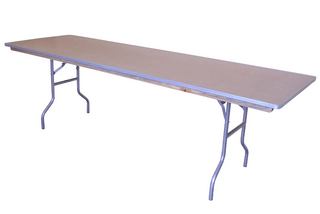 8ft Wood Rectangle Tables (Seats 8-10)