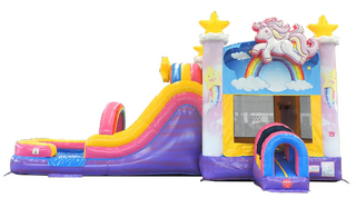 Unicorn Bounce House Combo Wet or Dry 