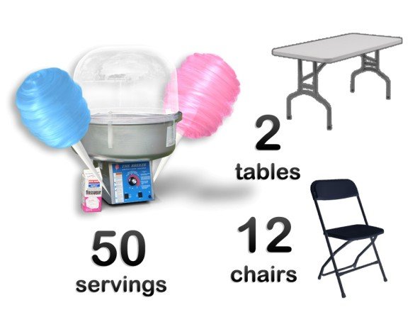 Cotton Candy 2 Tables 12 Chairs Bundle