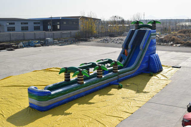 27 Foot Tropical Slide + Slip-N-Slide & pool