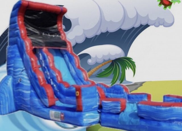 22’ tsunami waterslide into your pool