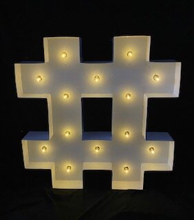 Marquee Symbol Light Up Hashtag/Pound Sign