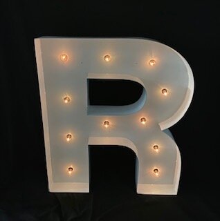 Marquee Letter R