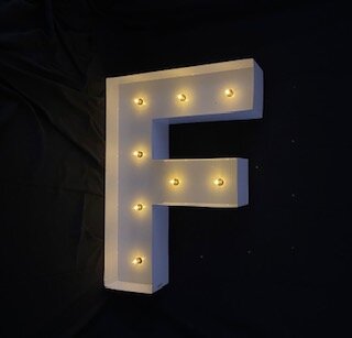 Marquee Letter F