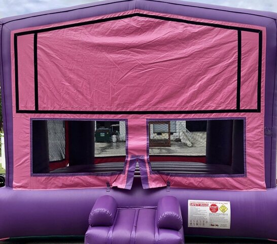 Standard Bounce House Pink and Purple  NO BANNER