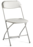 White Folding Chairs Rental 