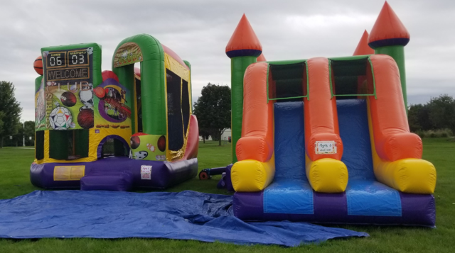 spot & water slide Bounce House for rent in Wheaton