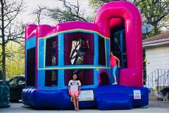 #32 Bounce House Backyard Dream With Slide