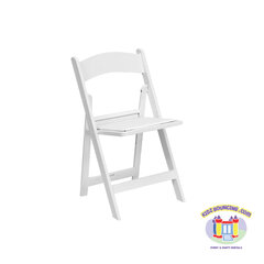 White resin chair