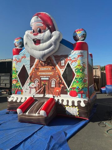 3D Santa Bounce house