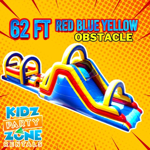 62 ft. Red, Yellow and Blue Obstacle Course (L21&22)