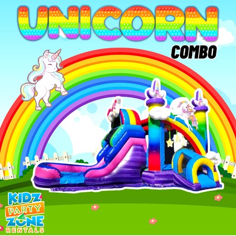 5n1 Unicorn Wet Combo Bounce House (D12)