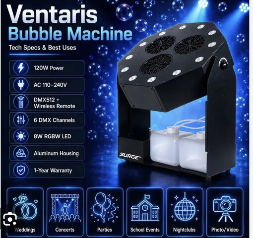 Deluxe bubble machine
