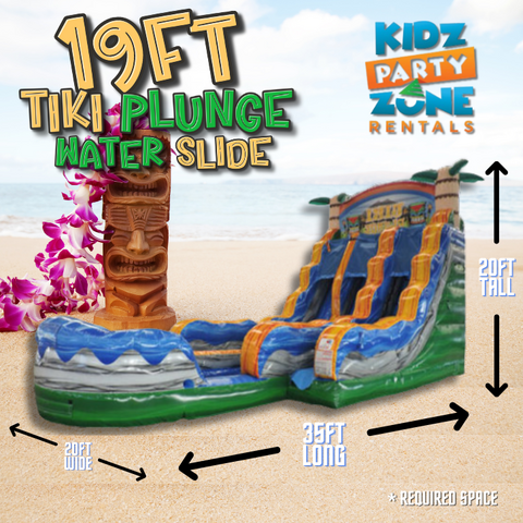 19ft Tiki Plunge Dual Lane waterslide