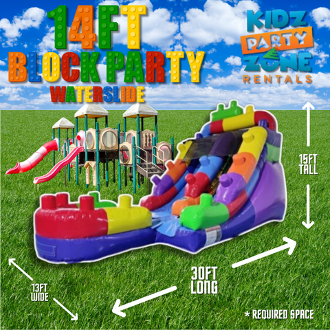 14 ft Block Party(Legos) Waterslide