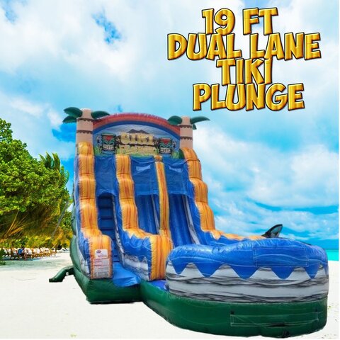 19ft Tiki Plunge Dual Lane waterslide